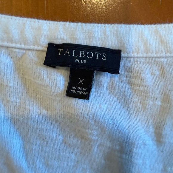 Talbots White Scalloped Tank Top - Picture 3 of 3